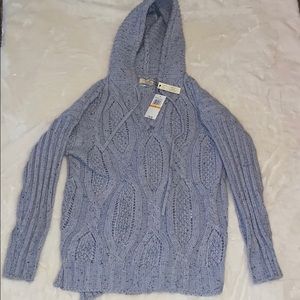 Cupio purple knit sweater with front tie